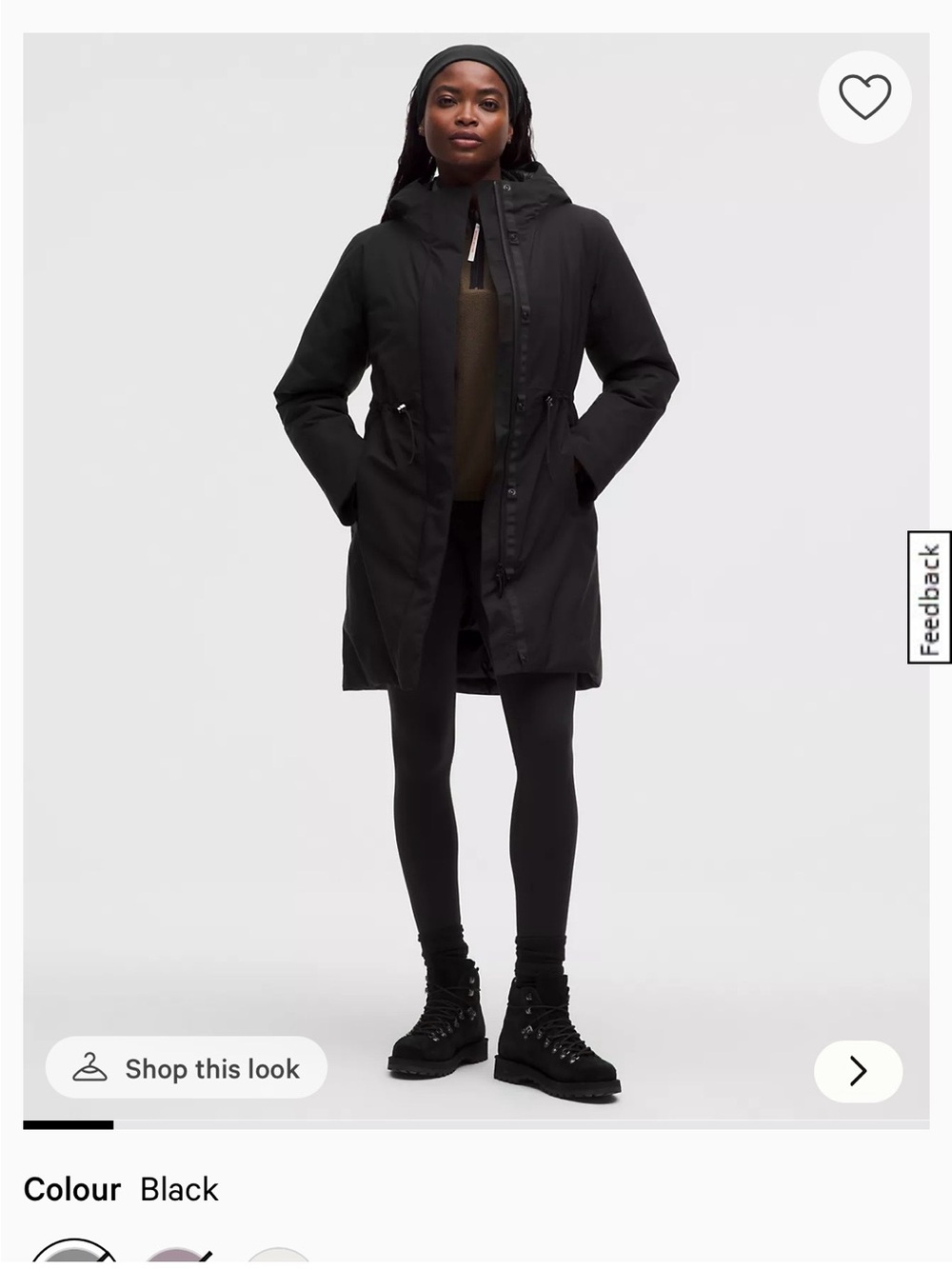 New With Tags Lululemon Cinched Waist Parka